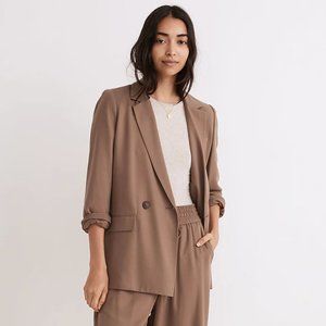 Madewell Tan Double-Breasted Blazer
